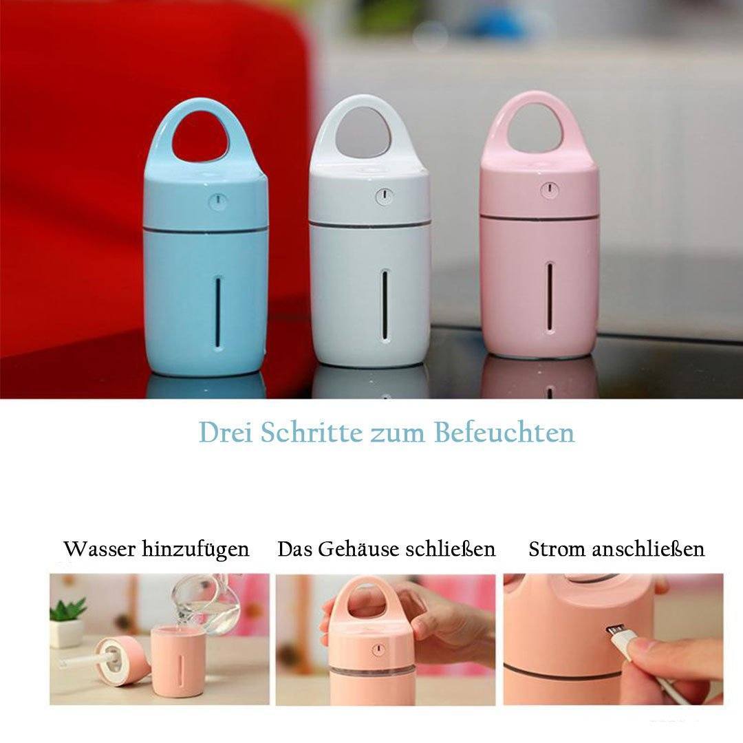 USB-Luftbefeuchter | Kompakter Aroma-Diffusor mit 175-ml-Tank, LED-Nachtlicht und Abschaltautomatik
