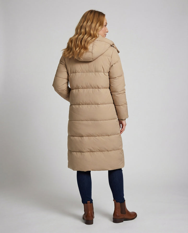 Damen Wintermantel mit abnehmbarer Kapuze | Warm gepolsterter Mantel für Alltag, Freizeit und besondere Anlässe im Winter