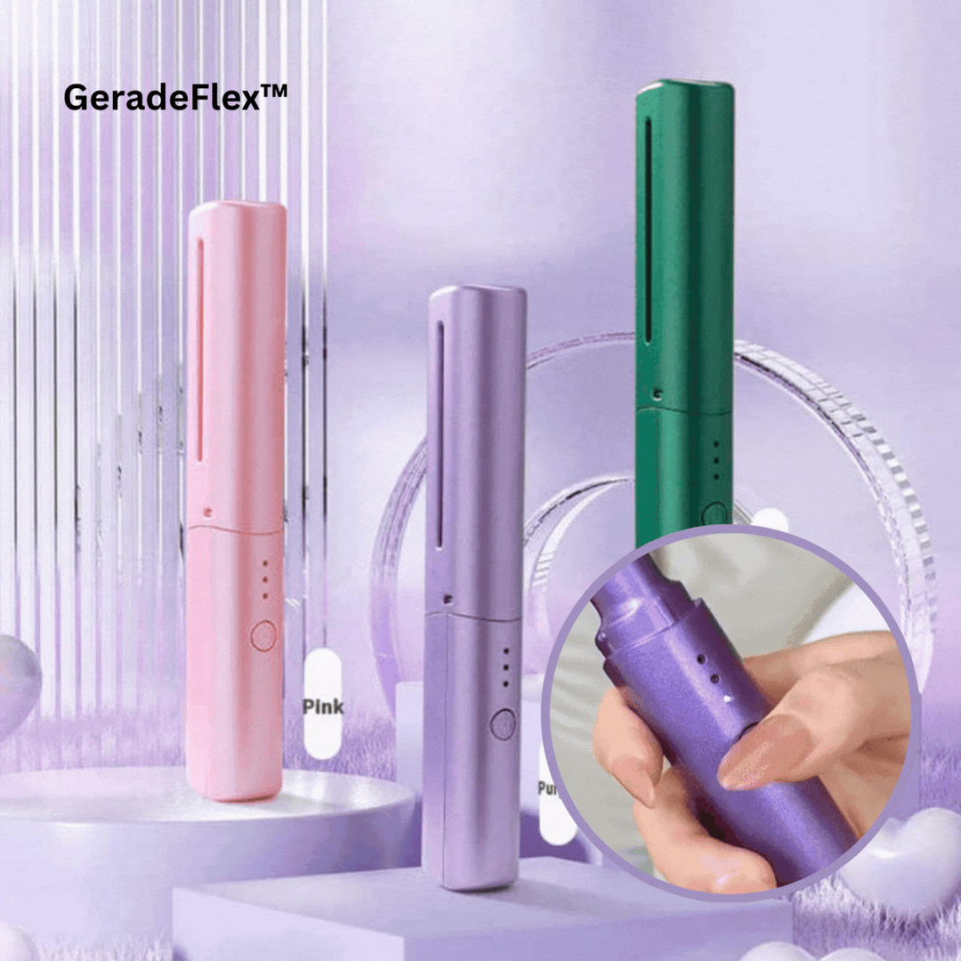 Kabelloser Mini-Glättkamm | Haarglättungsbürste mit Keramikbeschichtung, 3 Temperaturstufen und 4000-mAh-Akku