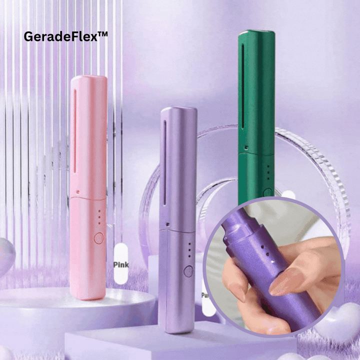 Kabelloser Mini-Glättkamm | Haarglättungsbürste mit Keramikbeschichtung, 3 Temperaturstufen und 4000-mAh-Akku