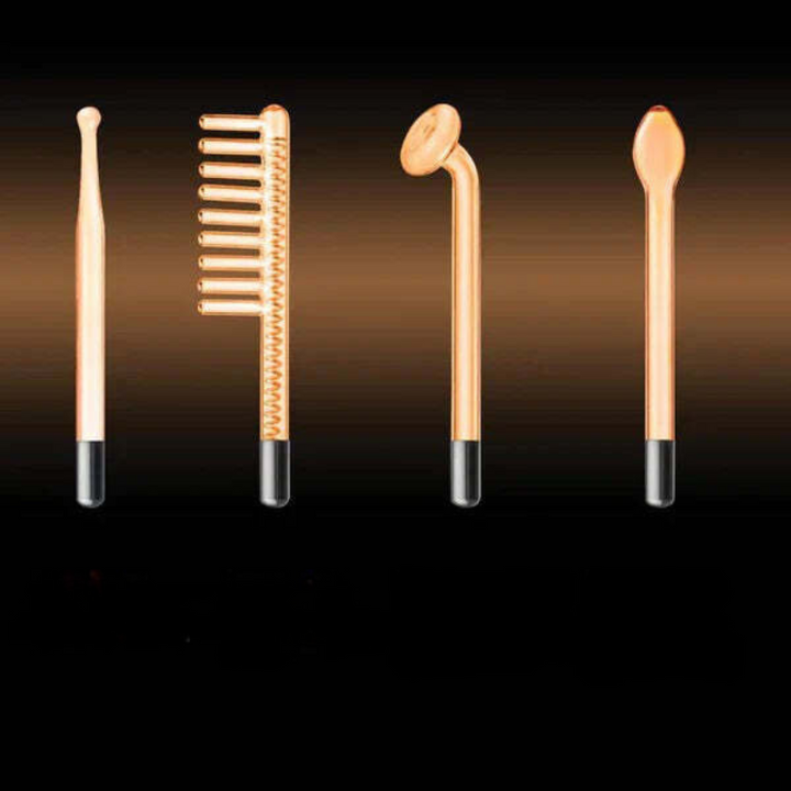 Hochfrequenz Hautpflegegerät mit Argon- &amp; Neon-Aufsätzen | Für Klarere Haut &amp; Verfeinertes Hautbild | Beauty Tool für Zuhause