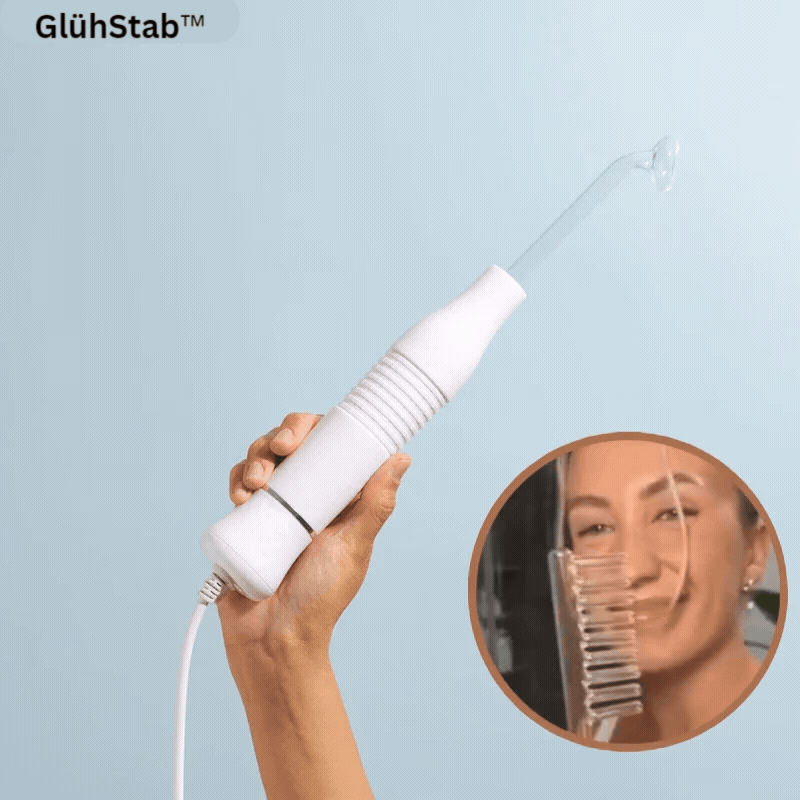 Hochfrequenz Hautpflegegerät mit Argon- &amp; Neon-Aufsätzen | Für Klarere Haut &amp; Verfeinertes Hautbild | Beauty Tool für Zuhause