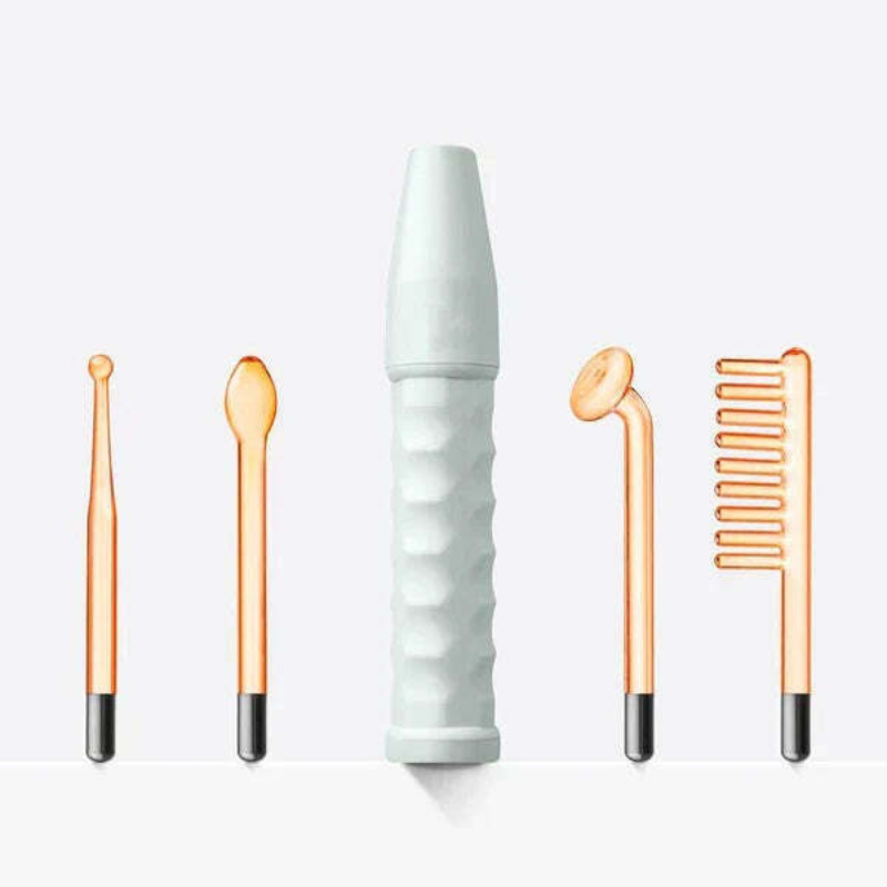 Hochfrequenz Hautpflegegerät mit Argon- &amp; Neon-Aufsätzen | Für Klarere Haut &amp; Verfeinertes Hautbild | Beauty Tool für Zuhause