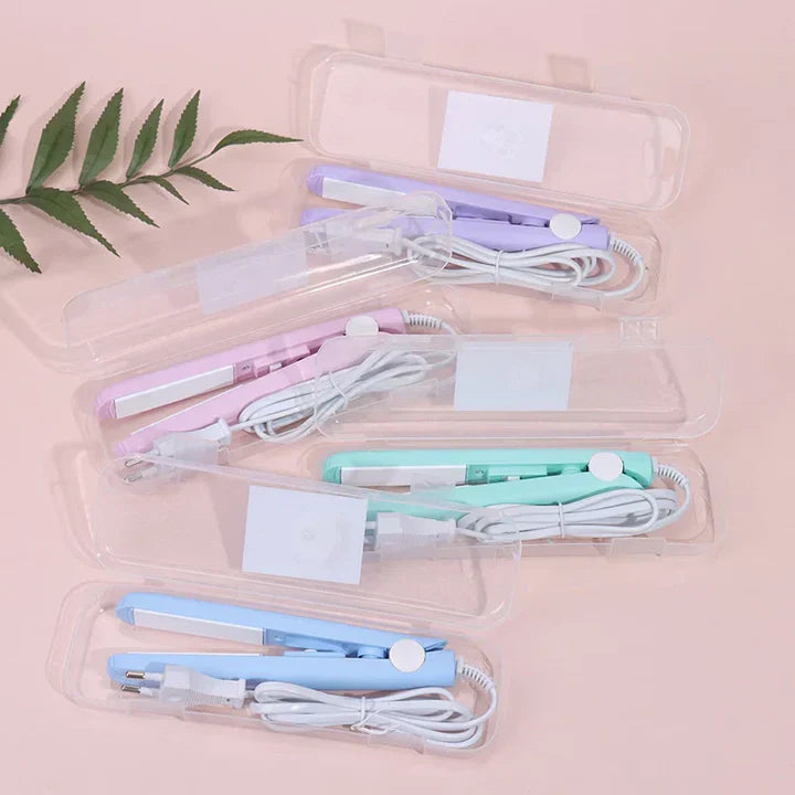 Mini 2-in-1 straightener &amp; curling iron | Ceramic-turmaline, 190°C constant | 30 sec heat-up, travel-friendly &amp; ergonomic