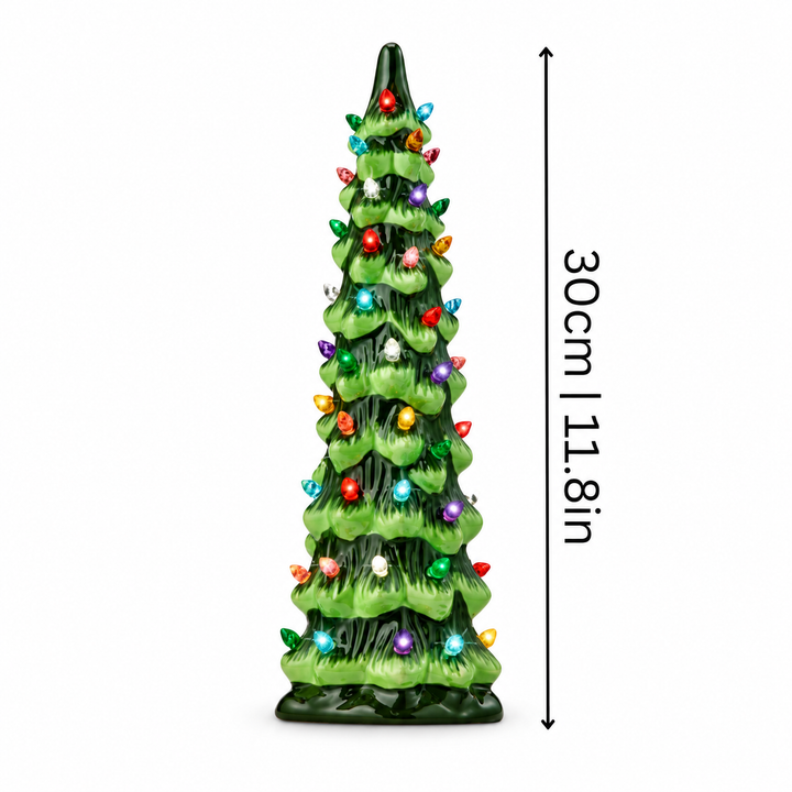 LED Weihnachtsbaum | Batteriebetriebene Tischdekoration mit bunten Lichtern, Timerfunktion und klassischer Baumform für Weihnachten