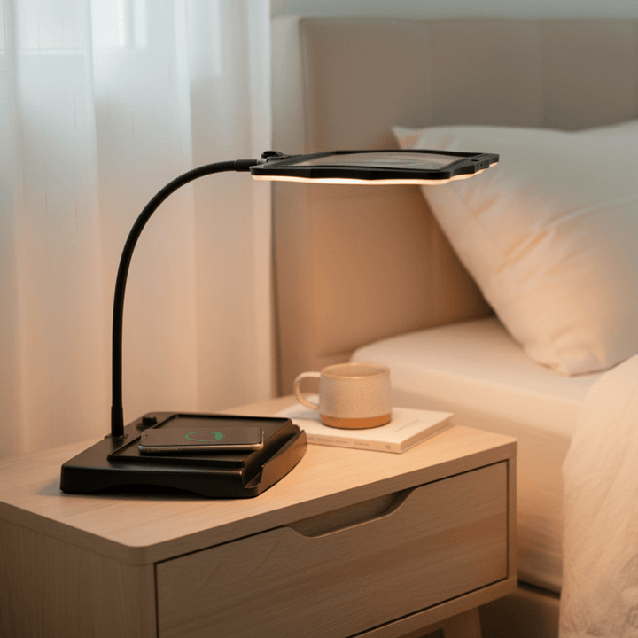 LED Lupenlampe | 3-fache Vergrößerung mit großer Linse, 12 LEDs und flexiblem Schwanenhals für Detailarbeiten