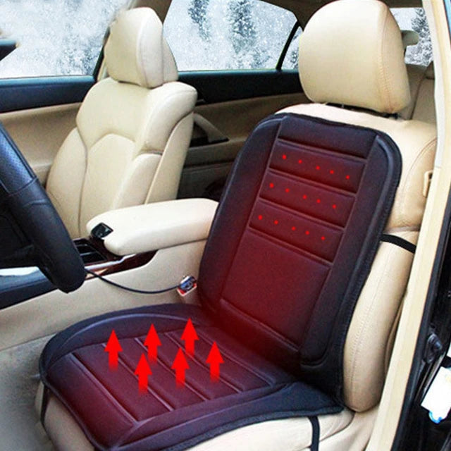 Beheizbare Autositzauflage 12 V | Elektrische Sitzheizung für Auto mit Rückenwärme, 30–60 °C Temperaturbereich und schneller Aufheizung