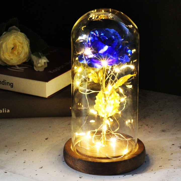 Artificial eternal rose LED light