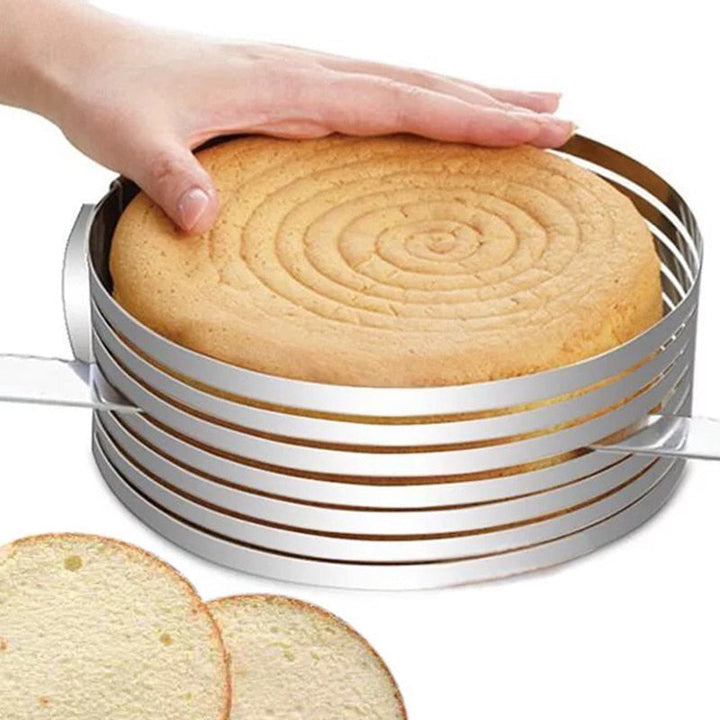 Tagliatorte regolabile in acciaio inox | Strati di torta precisi | Per torte Ø 15–30 cm