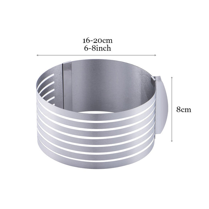 Tagliatorte regolabile in acciaio inox | Strati di torta precisi | Per torte Ø 15–30 cm