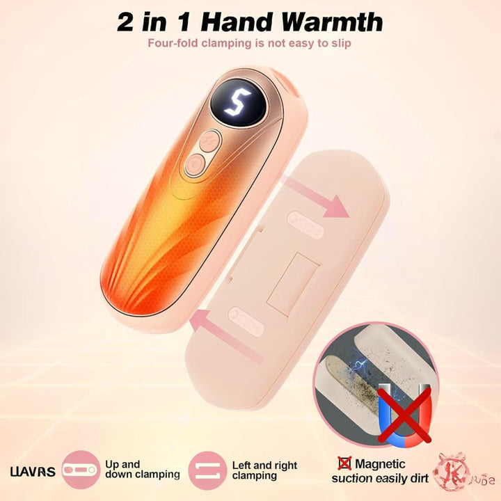 Elektrische Handwärmer | Wiederaufladbares 2er-Set mit 5 Heizstufen, LED-Anzeige und bis zu 20 Stunden Wärme für Winter und Outdoor