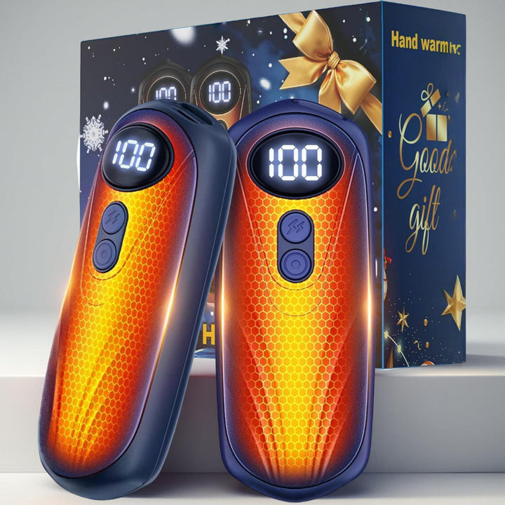 Elektrische Handwärmer | Wiederaufladbares 2er-Set mit 5 Heizstufen, LED-Anzeige und bis zu 20 Stunden Wärme für Winter und Outdoor