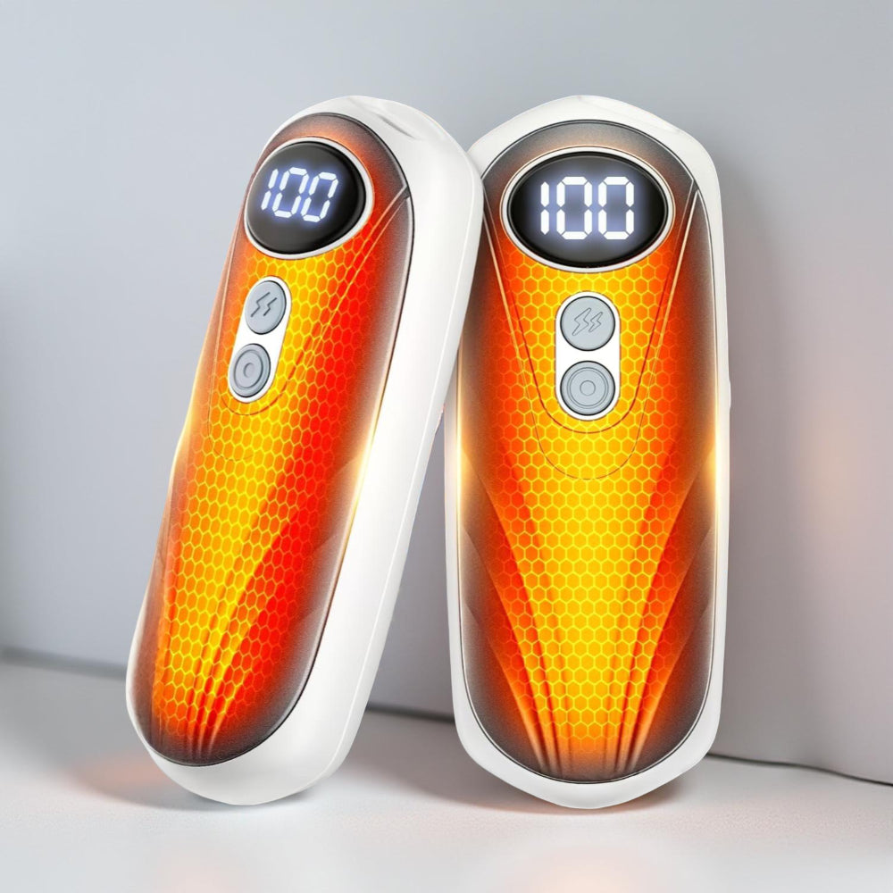 Elektrische Handwärmer | Wiederaufladbares 2er-Set mit 5 Heizstufen, LED-Anzeige und bis zu 20 Stunden Wärme für Winter und Outdoor