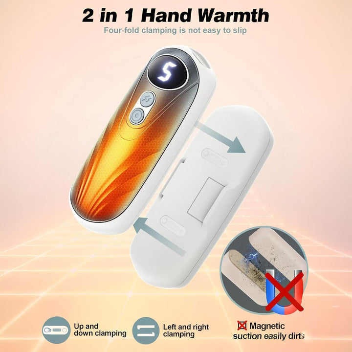 Elektrische Handwärmer | Wiederaufladbares 2er-Set mit 5 Heizstufen, LED-Anzeige und bis zu 20 Stunden Wärme für Winter und Outdoor