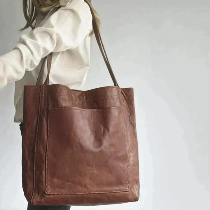 Damen Schultertasche | Geräumige Handtasche in Lederoptik mit großem Stauraum