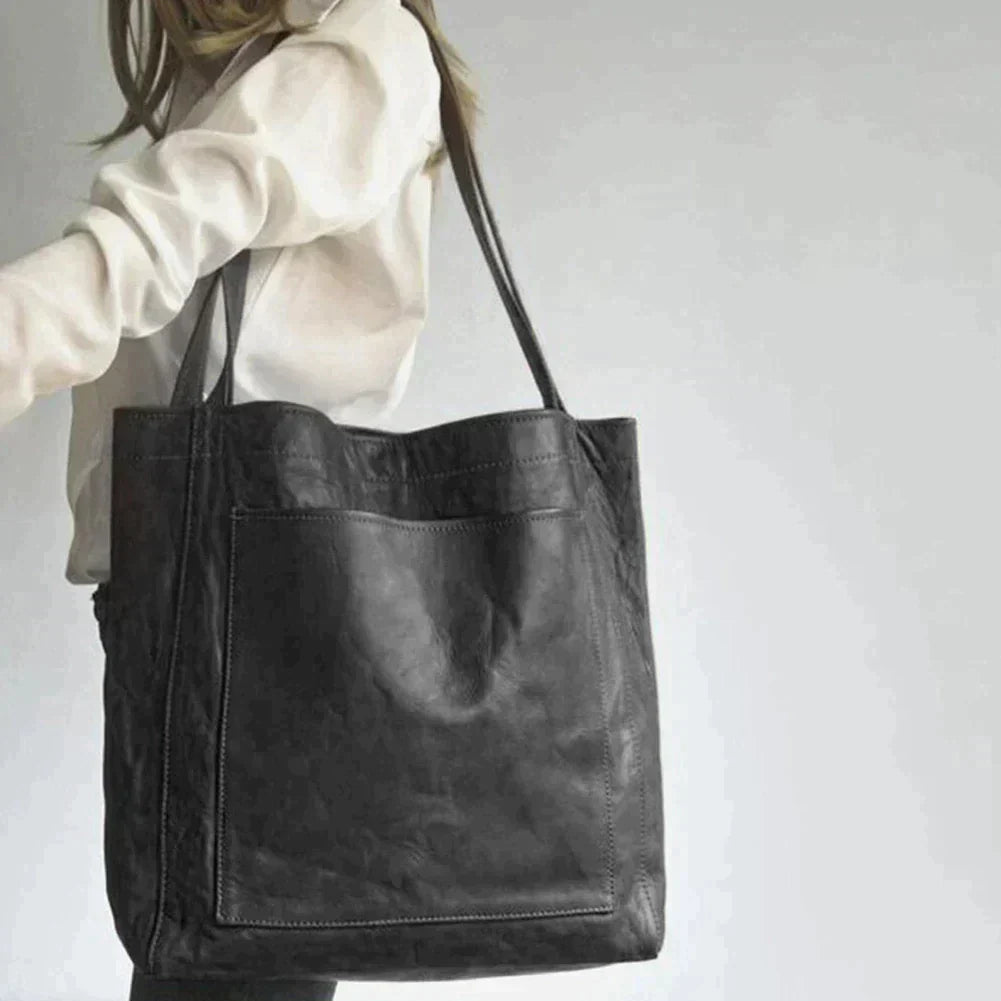 Damen Schultertasche | Geräumige Handtasche in Lederoptik mit großem Stauraum