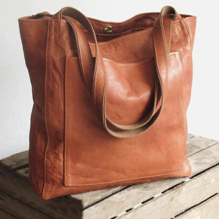 Damen Schultertasche | Geräumige Handtasche in Lederoptik mit großem Stauraum