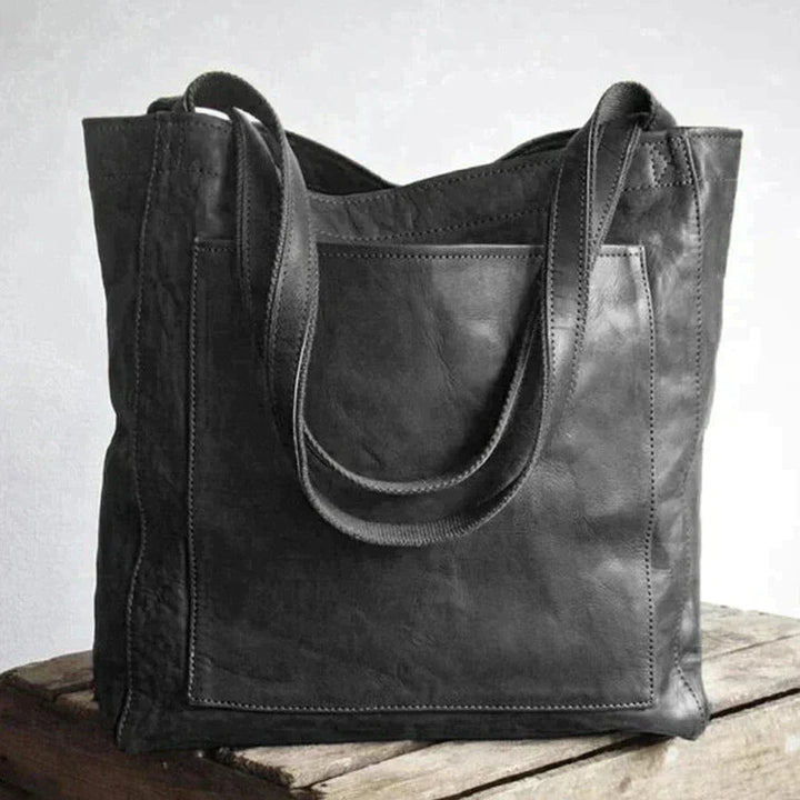 Damen Schultertasche | Geräumige Handtasche in Lederoptik mit großem Stauraum