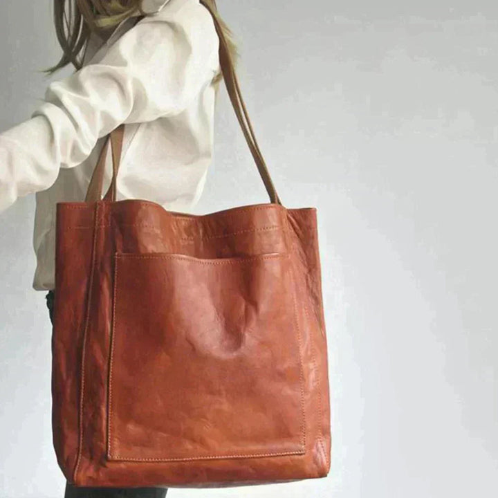 Damen Schultertasche | Geräumige Handtasche in Lederoptik mit großem Stauraum