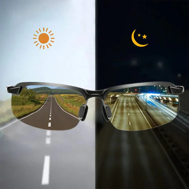 Selbsttönende Brille mit Blaulichtfilter | Photochromatische Gleitsichtbrille mit UV400-Schutz und leichtem TR90-Rahmen