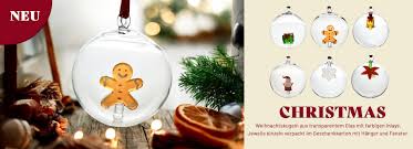 Weihnachtskugel aus Glas 8 cm | Paul Nagel Christbaumkugel mit handgefertigtem Weihnachtsstern aus Farbglas | In Geschenkbox