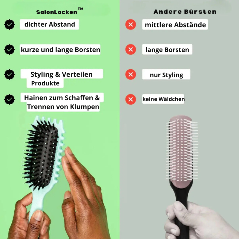 Stylingbürste für definierte Locken &amp; Wellen | Vegane „Wildschwein“-Borsten | Präzise Kontrolle, sanft zu Haar | Für Curl-Definition zuhause