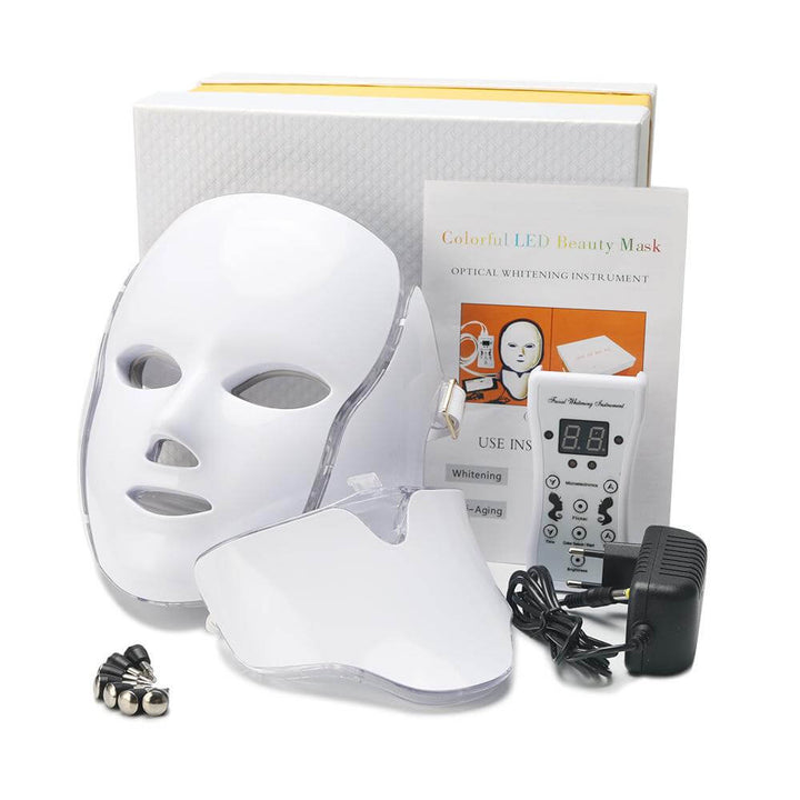 Masque de luminothérapie LED | Sans fil avec télécommande | Anti-âge et traitement de l&