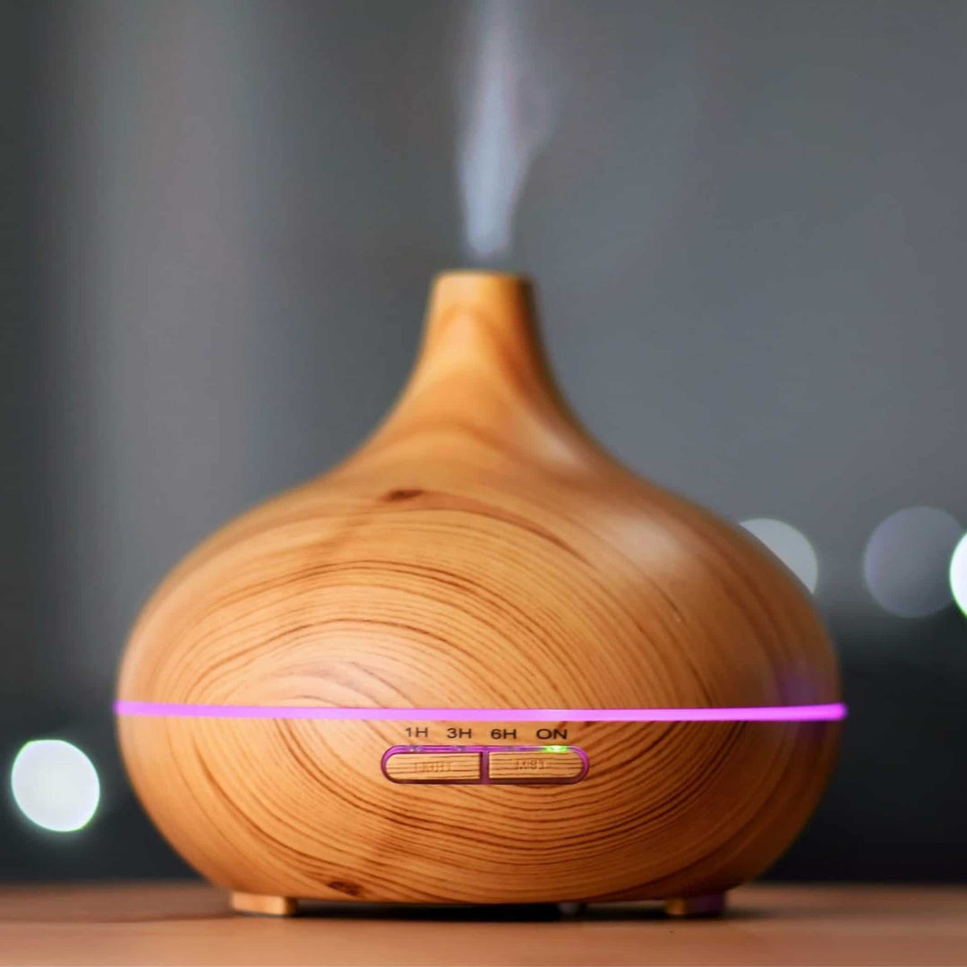 Aromadiffusor | Ultraschall-Diffuser in Holzoptik mit LED
