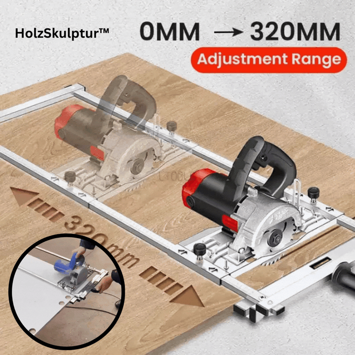 Precision Edge Guide for Wood Cutting | Stainless Steel with Dual Ruler &amp; Measurement Scale | Quick Release, Exact Adjustment for Clean Cuts
