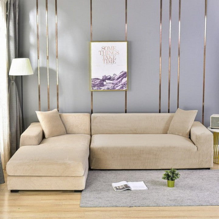 Copertura per divano elasticizzata e vellutata, idrorepellente | Universale 1–4 posti 90–300 cm | Protezione da macchie e polvere | 11 colori