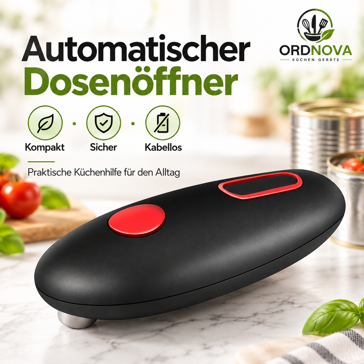 Elektrischer Dosenöffner mit Knopfdruck | Batteriebetriebener Dosenöffner mit glattem Schnitt und kompakter Bauweise | Ohne Kraftaufwand