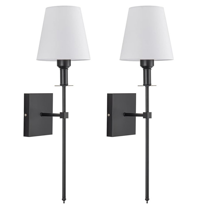Kabellose, wiederaufladbare Wandleuchte mit Stoffschirm | USB-C | Bis zu 20 Std. Laufzeit | 3 Lichtmodi, dimmbar | 58×15 cm