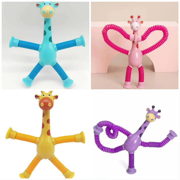 GiraffaStretch – Giocattolo divertente estensibile con ventosa