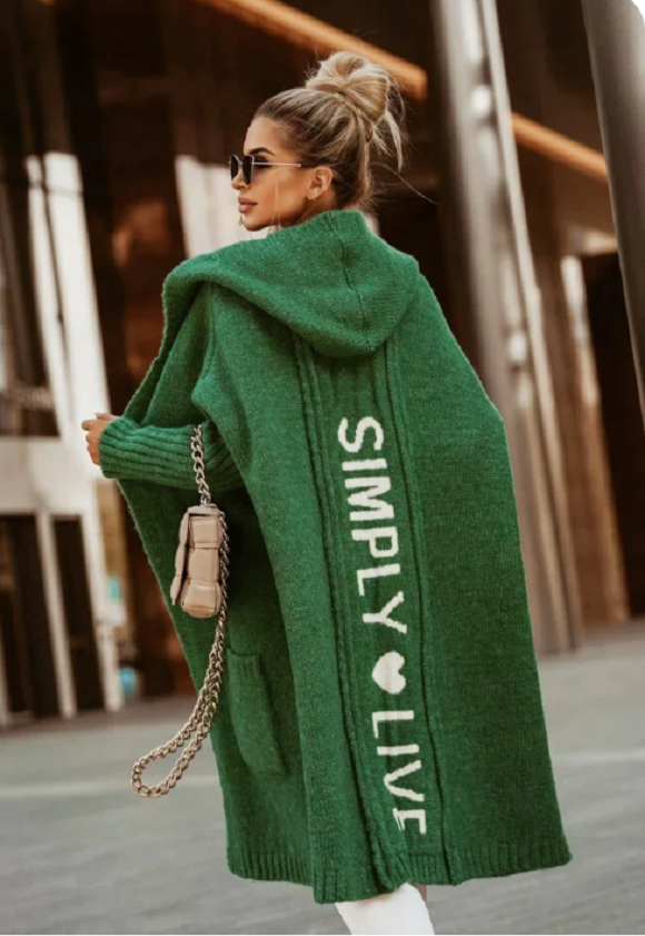 Damen Kapuzen-Cardigan aus Strick | Extra weich &amp; warm mit 2 großen Taschen | Vielseitig für Alltag, Reise &amp; Übergangszeit