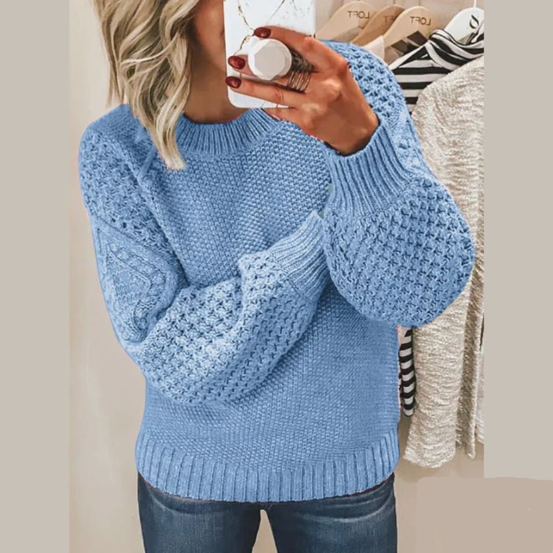 Damen Strickpullover | Weicher Winterpullover mit klassischem Schnitt für Alltag und Freizeit