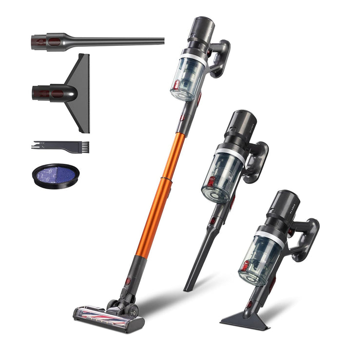Akkustaubsauger 460 Watt | Kabelloser 2-in-1 Stielstaubsauger mit LED-Bodendüse und bis zu 60 Minuten Laufzeit
