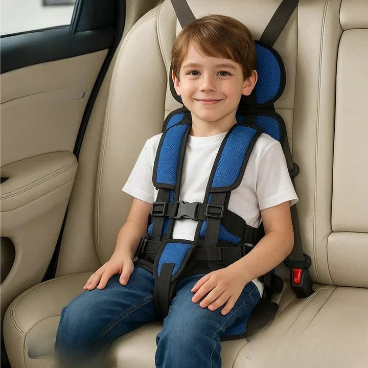 Kinder-Reisesitz | Faltbarer Kindersitz mit 5-Punkt-Gurt für Auto, Taxi und Mietwagen