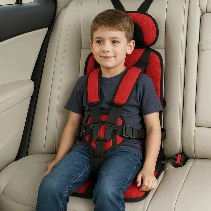 Kinder-Reisesitz | Faltbarer Kindersitz mit 5-Punkt-Gurt für Auto, Taxi und Mietwagen