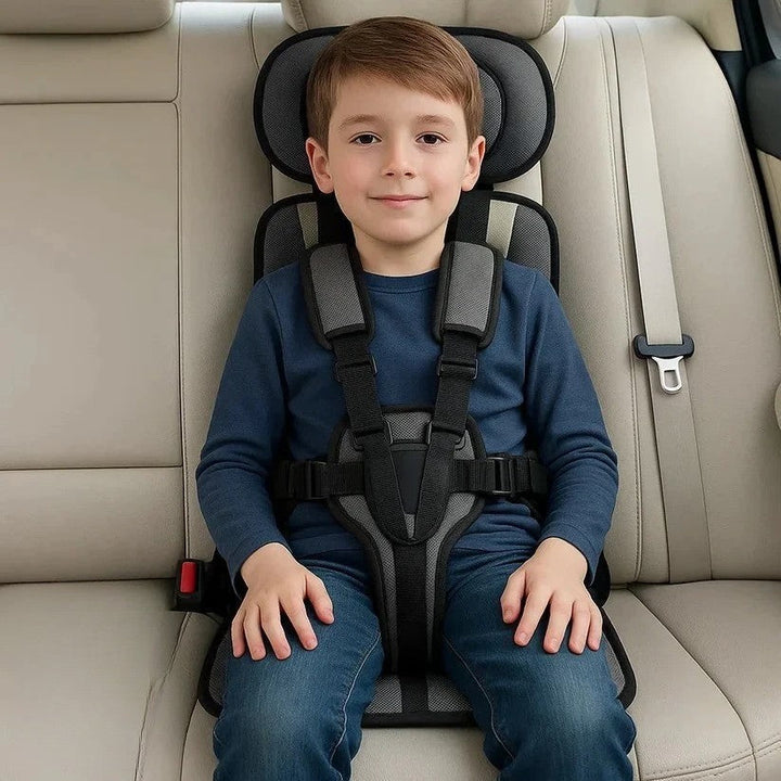 Kinder-Reisesitz | Faltbarer Kindersitz mit 5-Punkt-Gurt für Auto, Taxi und Mietwagen