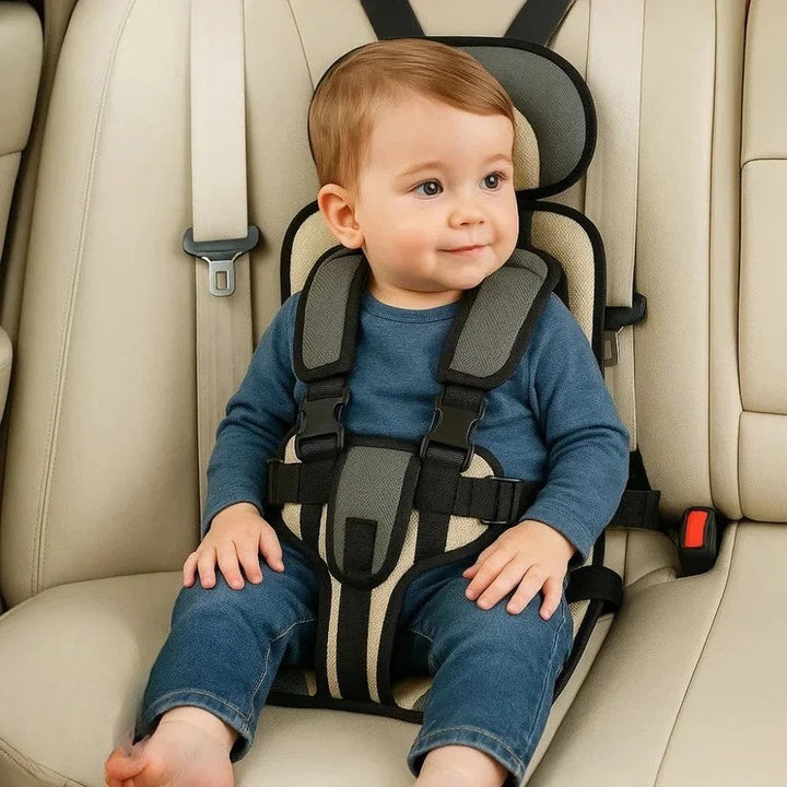 Kinder-Reisesitz | Faltbarer Kindersitz mit 5-Punkt-Gurt für Auto, Taxi und Mietwagen