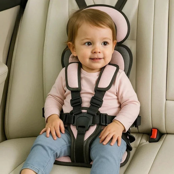 Kinder-Reisesitz | Faltbarer Kindersitz mit 5-Punkt-Gurt für Auto, Taxi und Mietwagen