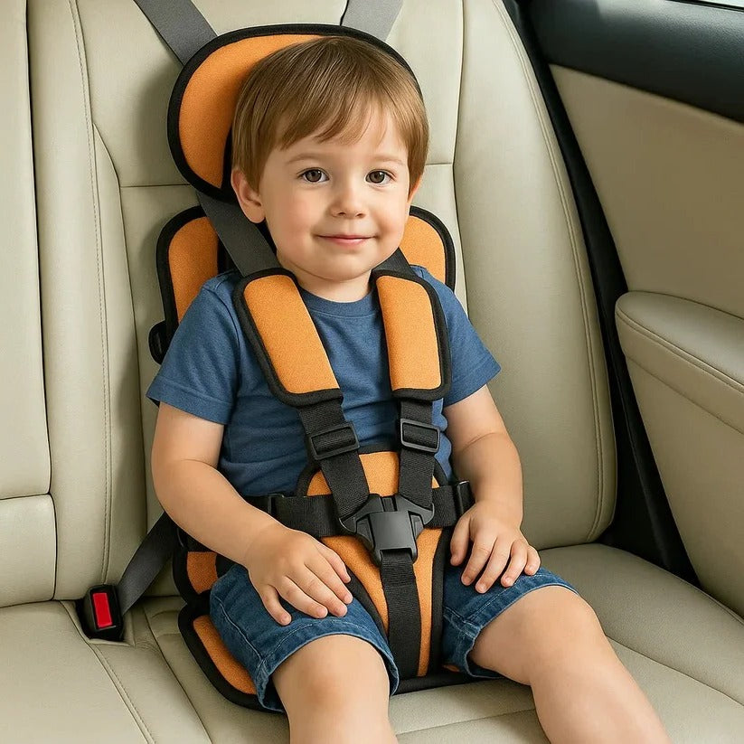 Kinder-Reisesitz | Faltbarer Kindersitz mit 5-Punkt-Gurt für Auto, Taxi und Mietwagen