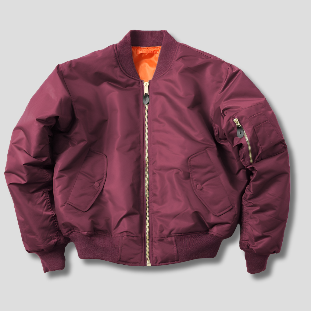 Damen Bomberjacke mit geripptem Kragen und Reißverschluss | Übergangsjacke mit Taschen und gerippten Abschlüssen für den Alltag