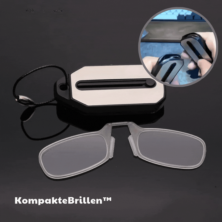 Mini Lesebrille ohne Bügel | Schlüsselanhänger-Etui &amp; ultrakompakt | Unisex | Dioptrien +1,0 bis +3,0 für unterwegs