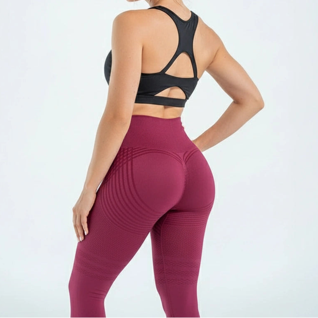 Kompressionsleggings Damen | Hoch geschnittene 3D-Leggings mit formendem Sitz