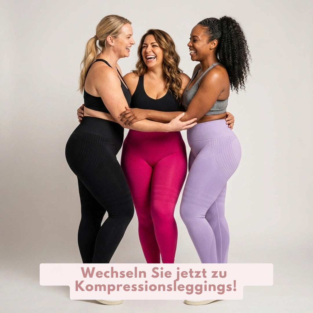 Kompressionsleggings Damen | Hoch geschnittene 3D-Leggings mit formendem Sitz