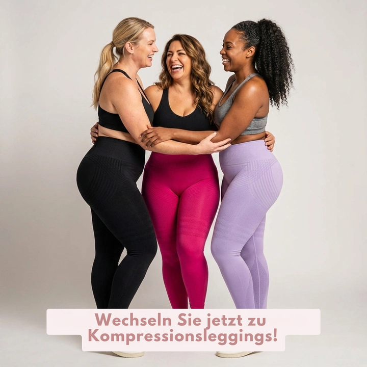 Kompressionsleggings Damen | Hoch geschnittene 3D-Leggings mit formendem Sitz