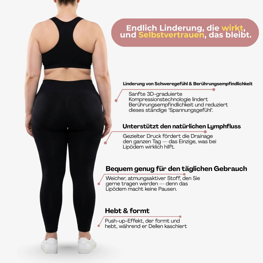 Kompressionsleggings Damen | Hoch geschnittene 3D-Leggings mit formendem Sitz