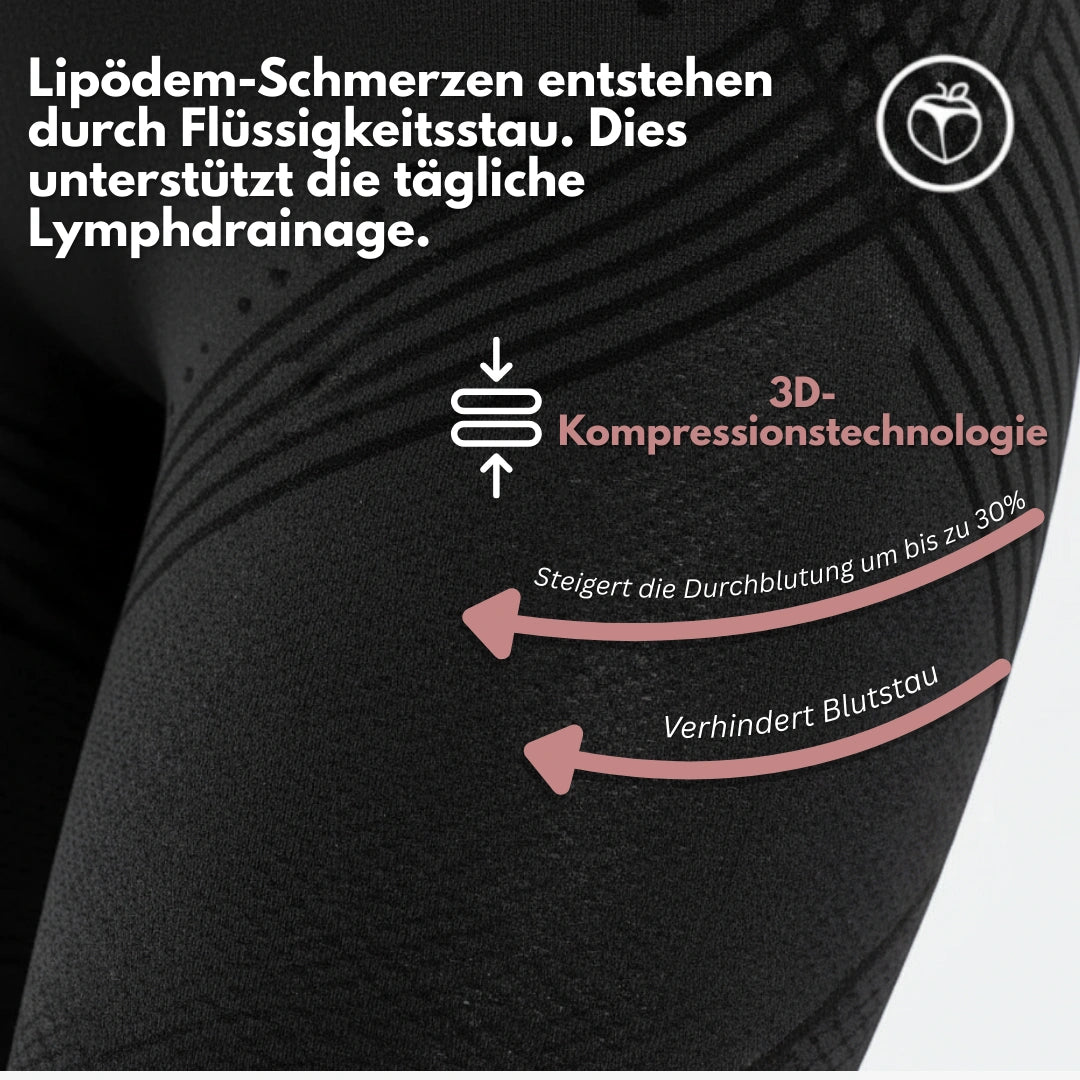 Kompressionsleggings Damen | Hoch geschnittene 3D-Leggings mit formendem Sitz