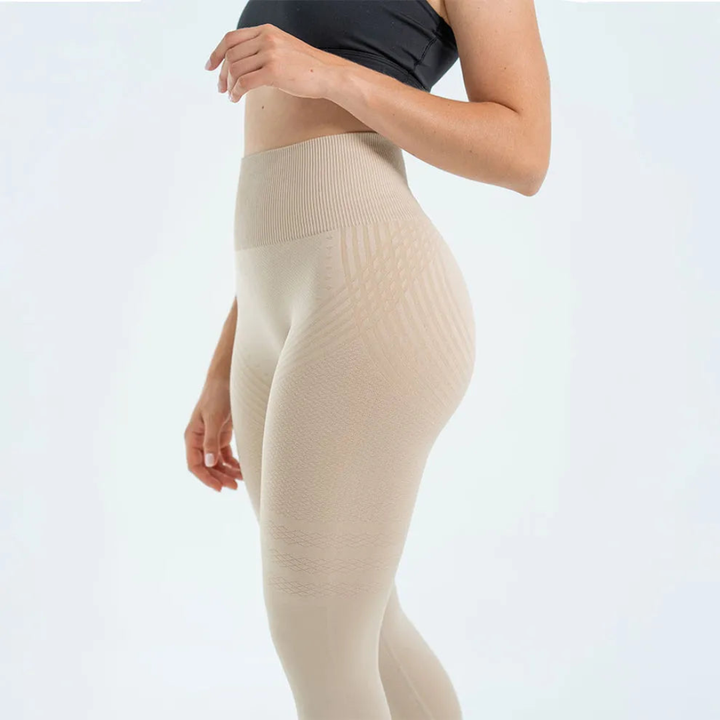 Kompressionsleggings Damen | Hoch geschnittene 3D-Leggings mit formendem Sitz